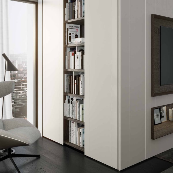 Parete attrezzata angolare con libreria - Lounge