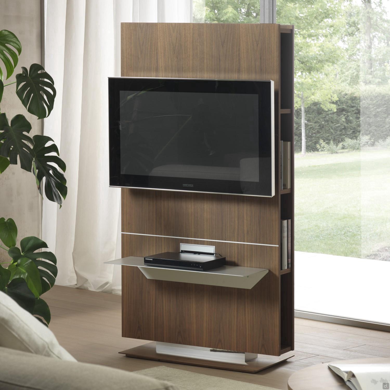 Porta TV girevole con libreria Tourl