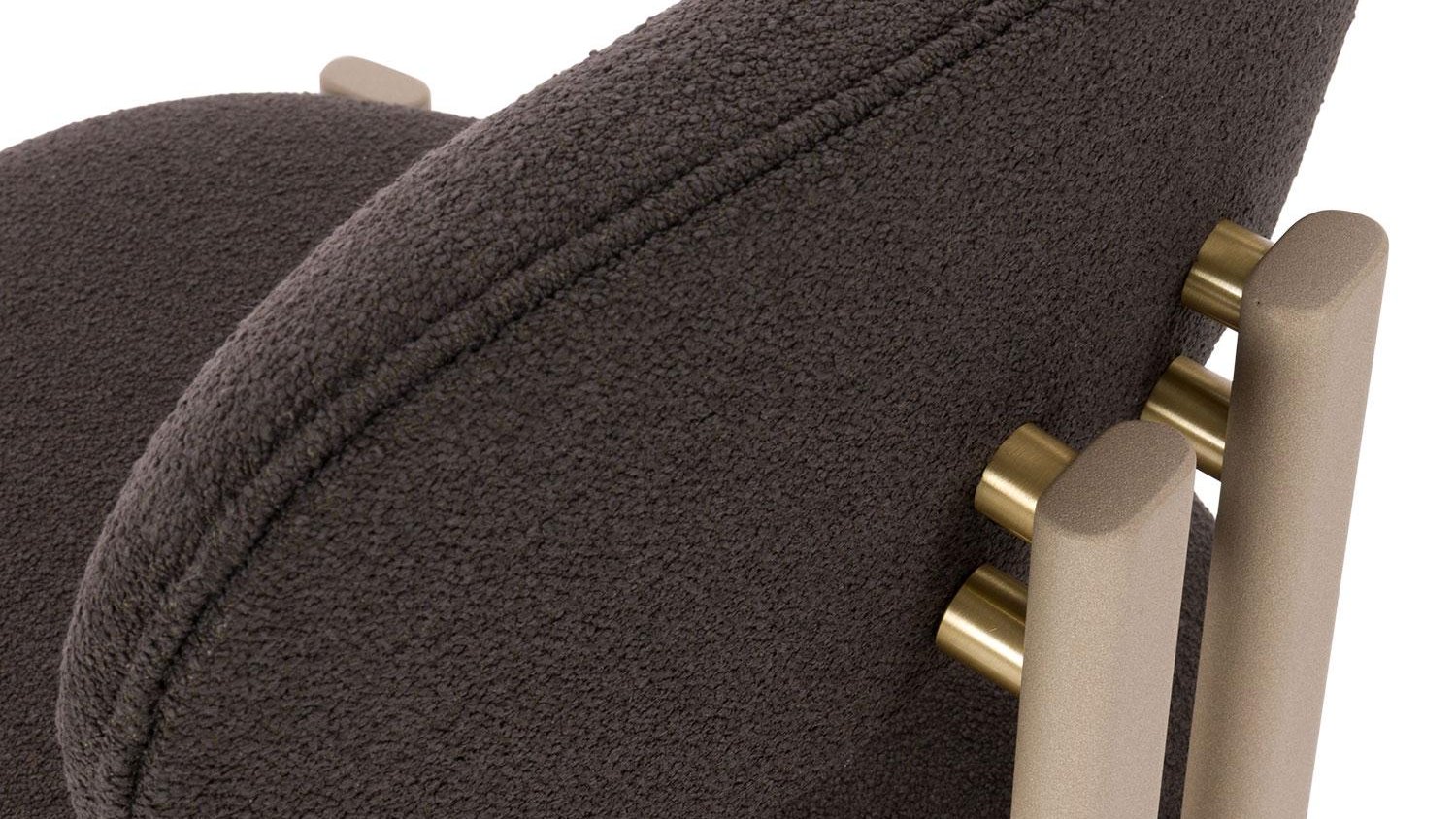 Dettaglio tessuto mini bouclé | Sedia Mailea